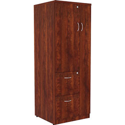 Lorell Tall Cherry Cabinet, 23-3/5 in x 23-3/5 in x 65-3/5 in, Cherry
