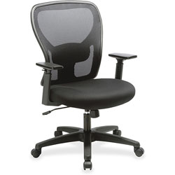 Lorell Task Chair, Mesh Mid Back, 27-1/2 in x 27-3/4 in x 41-7/8 in, Black
