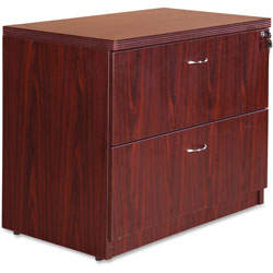 Lorell Top 1-1/2 in, Lateral 22 in x 35 in x 30 in, Mahogany