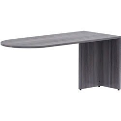 Lorell Weathered Charcoal Laminate Desking, 66 in x 30 in x 29.5 inDesk, 1 in Top, Material: Polyvinyl Chloride (PVC) Edge, Finish: Weathered Charcoal Laminate
