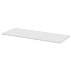 Lorell Width-Adjustable Training Table Top, White Rectangle Top, 60 in x 24 inx 1 in Table Top Thickness, Assembly Required