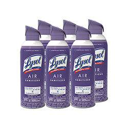 Lysol Air Sanitizer Spray, Light Breeze Scent, 10 oz Aerosol Can, 6/Carton