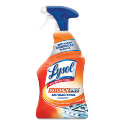 Lysol Kitchen Pro Antibacterial Cleaner, Citrus Scent, 22 oz Spray Bottle, 9/Carton (RAC79556)
