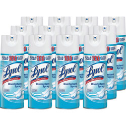 Lysol Linen Disinfectant Spray - Spray - 12.50 oz (0.78 lb) - Crisp Linen Scent - 12 / Carton - Clear