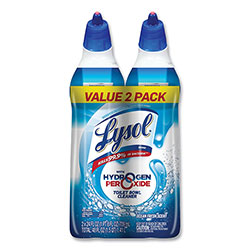 Lysol Toilet Bowl Cleaner with Hydrogen Peroxide, Ocean Fresh, 24 oz Angle Neck Bottle, 2/Pack