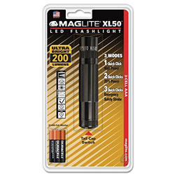 Maglite® XL50® LED Flashlight, 3 AAA, 200 Lumens, Black