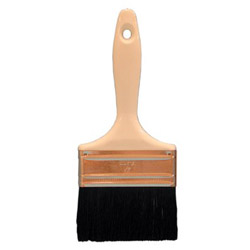 Magnolia Brush Industrial Paint Brushes, 4 in wide, 2 1/4 in trim, Black Bristle, Wood handle