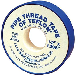 Markal PTFE Pipe Thread Tapes, 260 in L X 1/2 in W