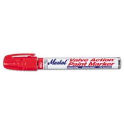 Markal Valve Action® Paint Marker, Red, 1/8 in, Medium