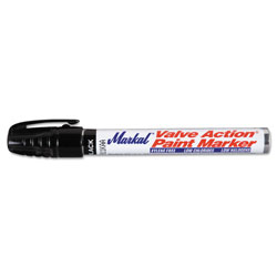 Markal Valve Action® Paint Marker, Black, 1/8 in, Medium