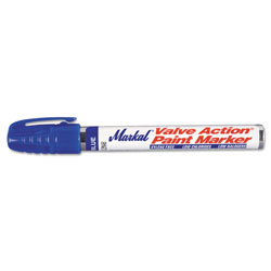 Markal Valve Action® Paint Marker, Blue, 1/8 in, Medium