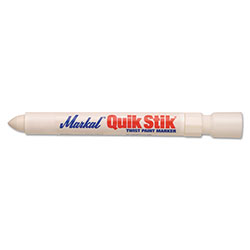 Markal Quik Stik® All Purpose Solid Paint Marker, White, 1/8 in, Bullet