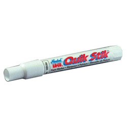 Markal Quik Stik® All Purpose Solid Paint Marker, White, 1/8 in, Bullet, Carded
