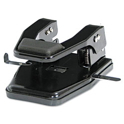 Master Pro Master Mfg® 40-Sheet Heavy-Duty Two-Hole Punch, 9/32 in Holes, Padded Handle, Black
