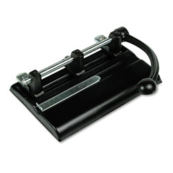 Master Pro Master Mfg® 40-Sheet Lever Action Two- to Seven-Hole Punch, 13/32 in Holes, Black