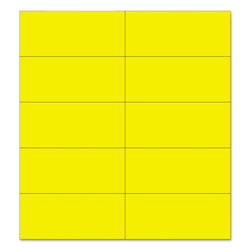 MasterVision™ Dry Erase Magnetic Tape Strips, Yellow, 2 in x 7/8 in, 25/Pack
