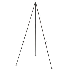 MasterVision™ Instant Easel, 61 1/2 in, Black, Steel, Lightweight