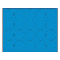 MasterVision™ Interchangeable Magnetic Board Accessories, Circles, Blue, 3/4 in, 20/Pack