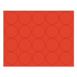 MasterVision™ Interchangeable Magnetic Board Accessories, Circles, Red, 3/4 in, 20/Pack