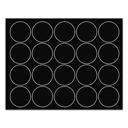 MasterVision™ Interchangeable Magnetic Board Accessories, Circles, Black, 3/4 in, 20/Pack