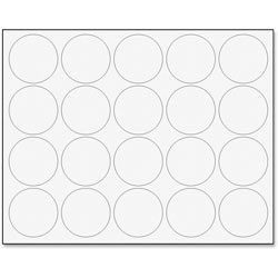 MasterVision™ Interchangeable Magnetic Board Accessories, Circles, White, 3/4 in, 20/Pack