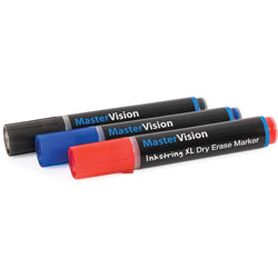 MasterVision™ Markers, Inkstring, Gel, 3mm Bullet Point, 3/PK, Assorted