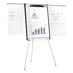 MasterVision™ Tripod Extension Bar Magnetic Dry-Erase Easel, 39 in to 72 in High, Black/Silver