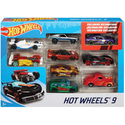 Mattel Mattel 9-Car Gift Pack - Genuine Die Cast Parts - Makes A Great Gift for Kids and Collectors
