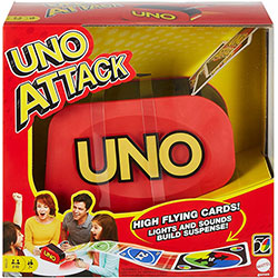 Mattel UNO Attack Card Game , Family Game For Kids And Adults, Card Blaster, Gambling, 2 to 10 Players