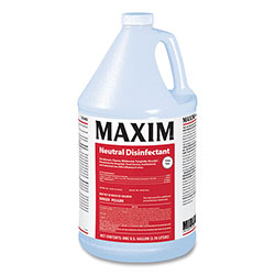 Maxim Neutral Disinfectant, Lemon Scent, 1 gal Bottle, 4/Carton