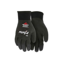 MCR Safety Ninja® Ice HPT® Fully Coated Insulated Work Gloves, X-Large, Black
