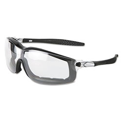 MCR Safety Rattler Protective Eyewear, Clear Lens, Anti-Fog/Duramass Scratch-Resistant