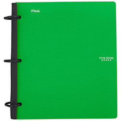 Mead FLEX Notebinder, 5-Subject, Medium/College Rule, Randomly Assorted Cover Colors, (60) 11 in x 8.5 Sheets