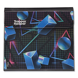 Mead Trapper Keeper 3-Ring Pocket Binder, 1 in Capacity, 11.25 x 12.19, Shapes