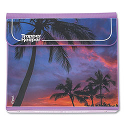 Mead Trapper Keeper 3-Ring Pocket Binder, 1 in Capacity, 11.25 x 12.19, Palm Trees