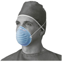 Medline Prohibit Cone-Style Mask - Mask, Face, Blue, Cone Style, 1 Band, Lf