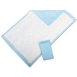 Medline Protection Plus Disposable Underpads, 23 in x 36 in, Blue, 25/Bag