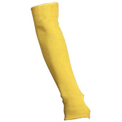 Memphis Glove Kevlar® Sleeves, 18 in Long, Double Ply, Thumb Slot, Slip On, One Size, Yellow