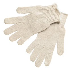 Memphis Glove Multipurpose String Knit Gloves, Large, Knit Wrist, Regular Weight, Natural