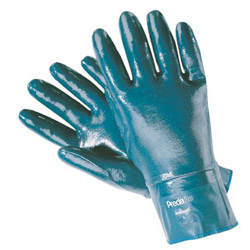 Memphis Glove Predalite Nitrile Gloves, Fully Coated, Large, Blue