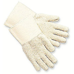Memphis Glove Terrycloth Gloves, Large, Natural, Knit-Wrist Cuff