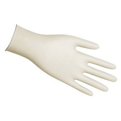 Memphis Glove Disposable Latex Gloves, Powder Free, Rolled Cuff, 5 mil, Nat. White, Small