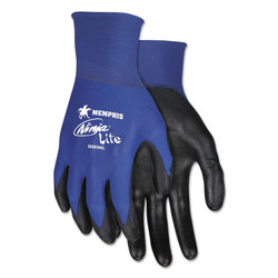 Memphis Glove Ultra Tech Tactile Dexterity Work Gloves, Blue/Black, Large, 1 Dozen