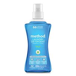 Method Products Laundry Detergent, Fresh Air Scent, 53.5 oz Bottle, 4/Carton