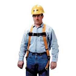 Miller Fall Protection Titan Full-Body Harness, Back D-Ring, L/XL, Mating Chest/Shoulders