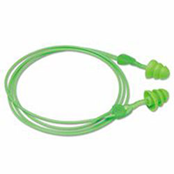 Moldex Glide® Trio Reusable Twist-In Earplugs, TPE, Green, Corded