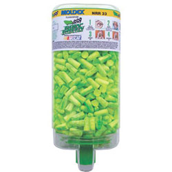 Moldex PlugStation® Earplug Dispenser, Disposable Plastic Bottle, Foam Earplugs, Green Swirls, Goin' Green®
