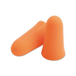 Moldex Mellows Foam Ear Plugs, Polyurethane, Bright Orange, Uncorded