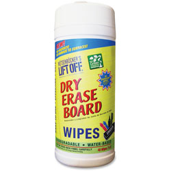 Motsenbocker's Lift-Off® Dry Erase Board Cleaner Wipes, 7 inx12 in, White