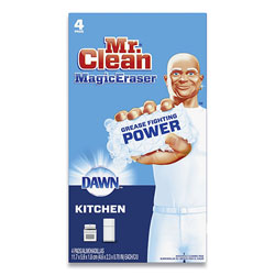 Mr. Clean Magic Eraser Kitchen Scrubber, 4.6 in x 2.3 in, White, 4 Scrubbers